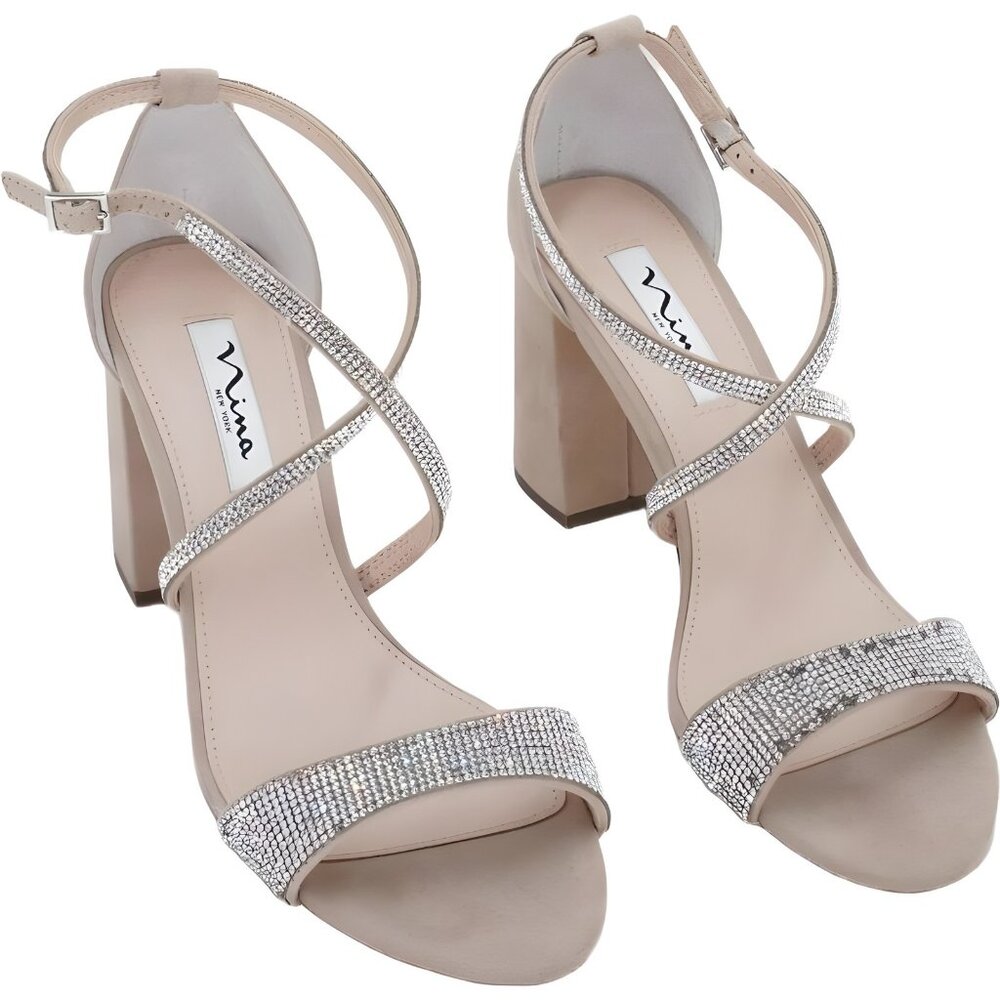 Nina Henesi Block Heel Sandal Alamo Tan Women's US 9M